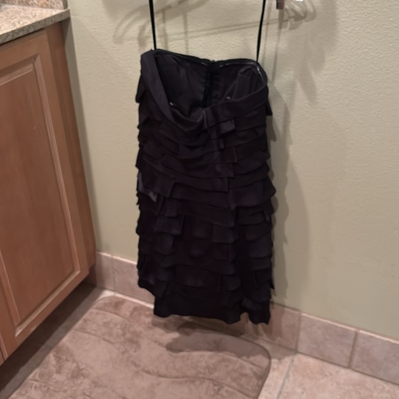 NWT BCBG Max Azria Elegant Black Ruffle Dress - Picture 9 of 12